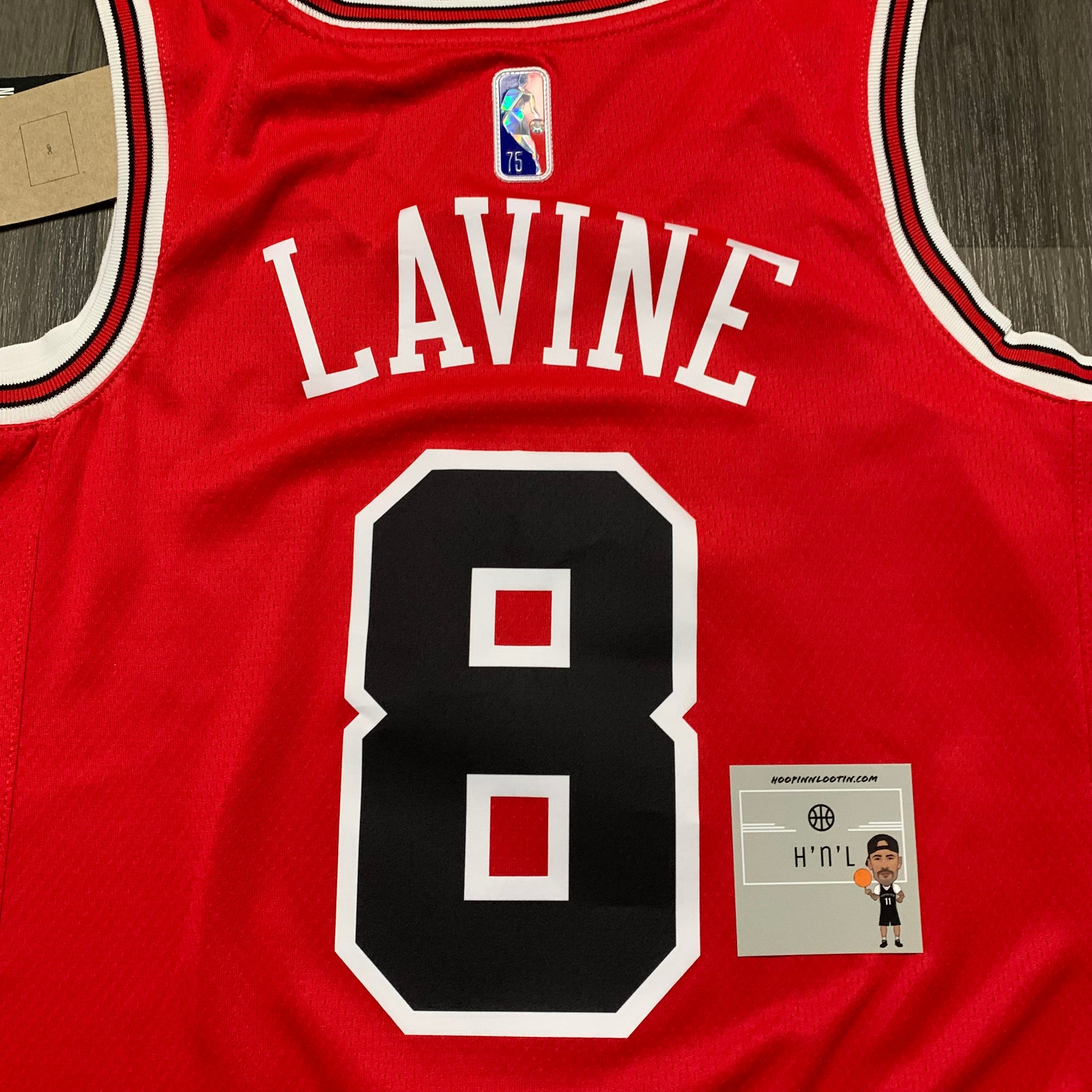 75th Anniversary LaVine#8 Bulls Flyers Black NBA Jersey