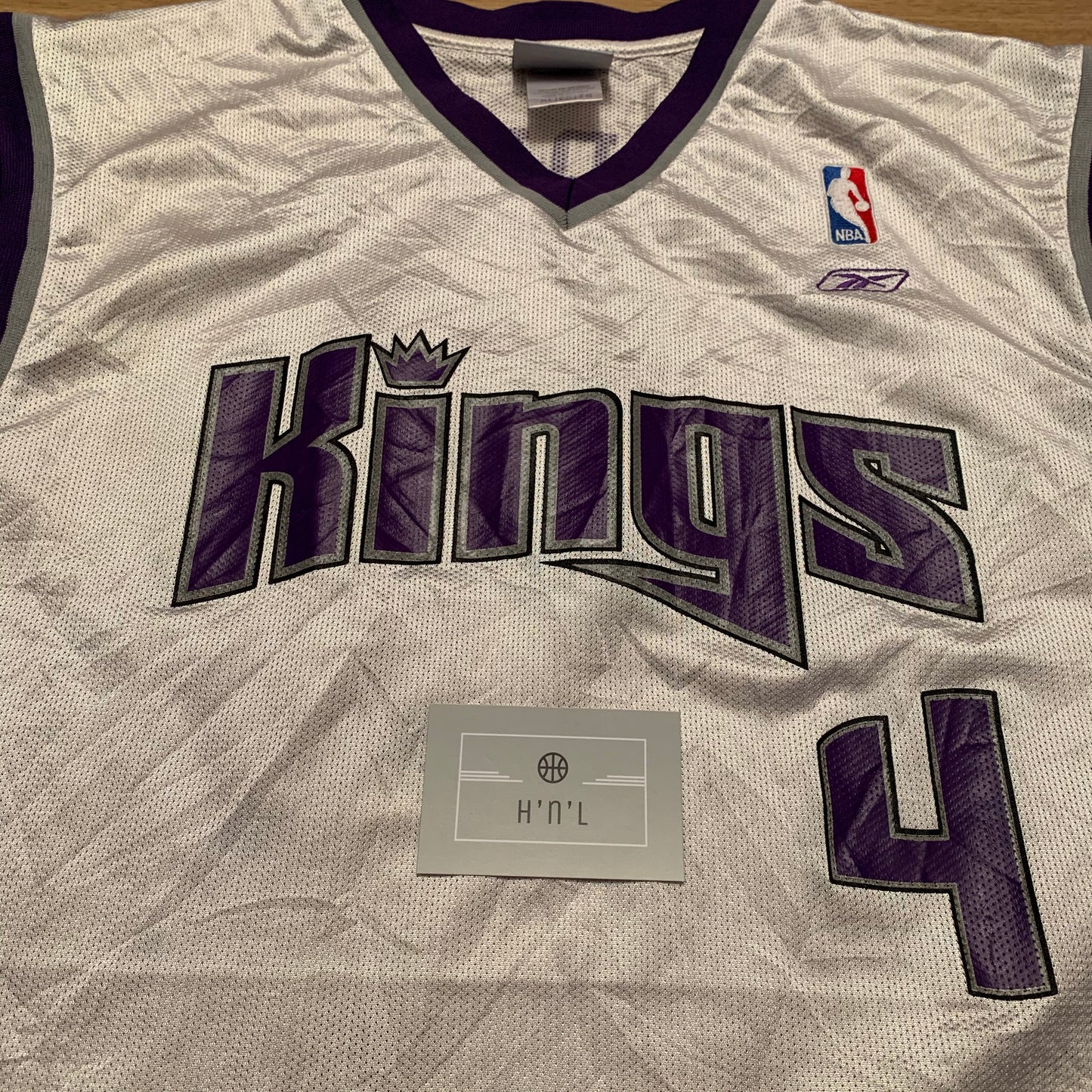 Sacramento Kings NBA Chris Webber Jersey Mens XL White Purple Black Reebok