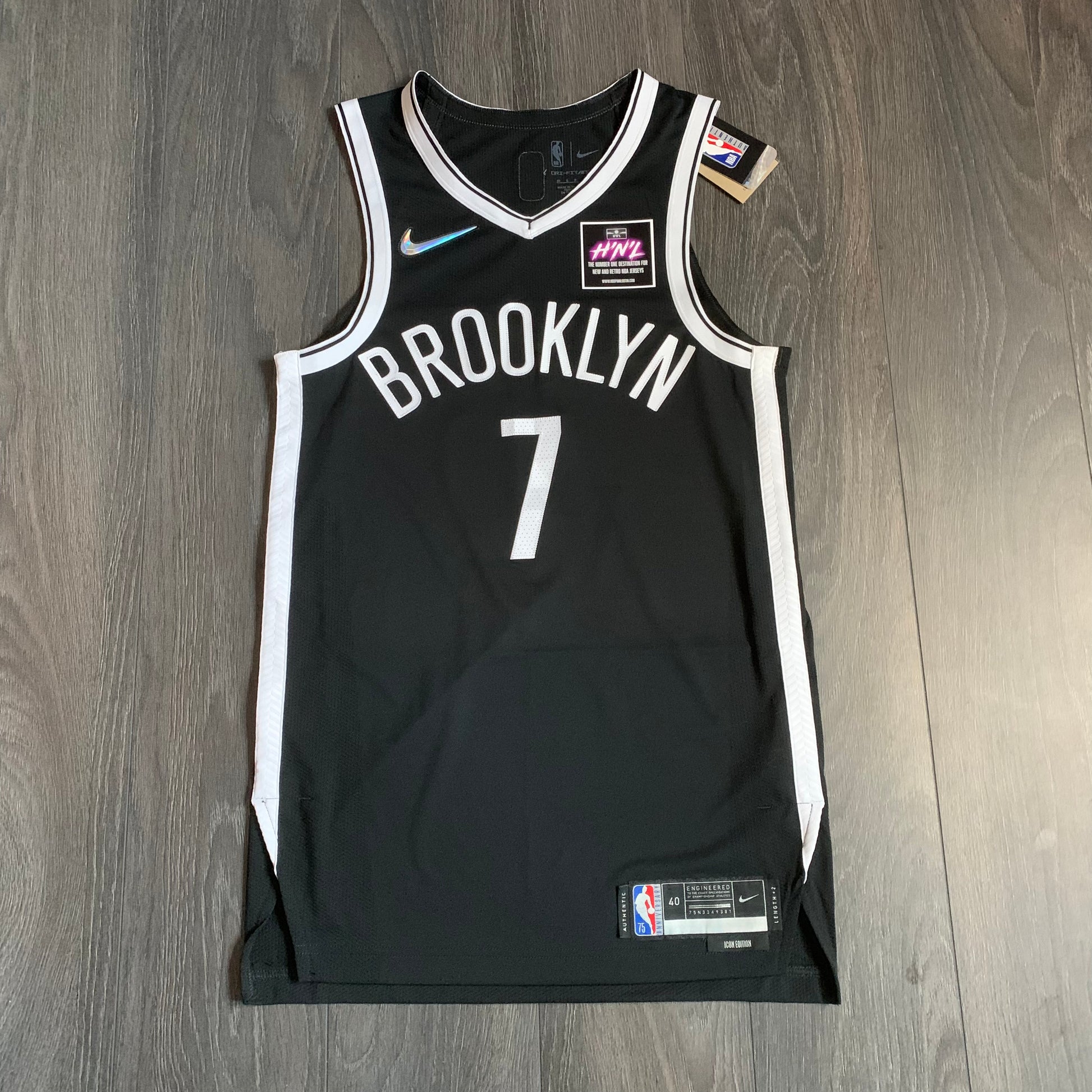75th Anniversary Durant #7 Brooklyn Nets City Edition Gray NBA